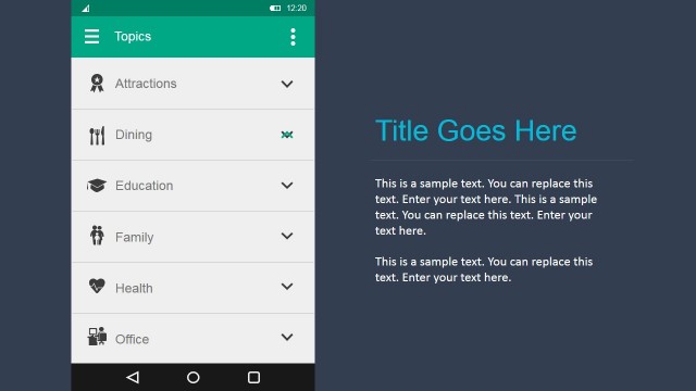 Topics Selection List Android Material UI