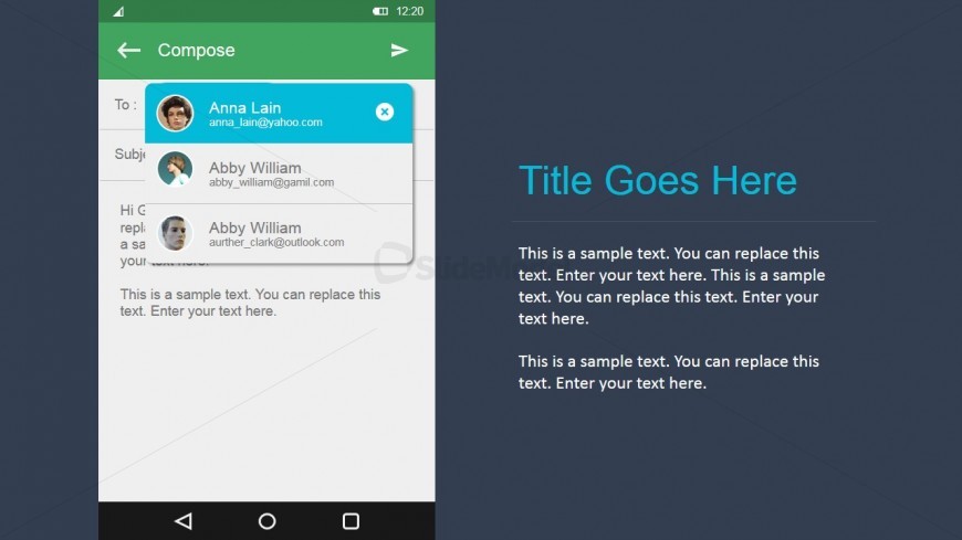 PowerPoint Shapes Material Design Compose Email