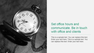 PowerPoint Background with Pocket Watch for Office Hours