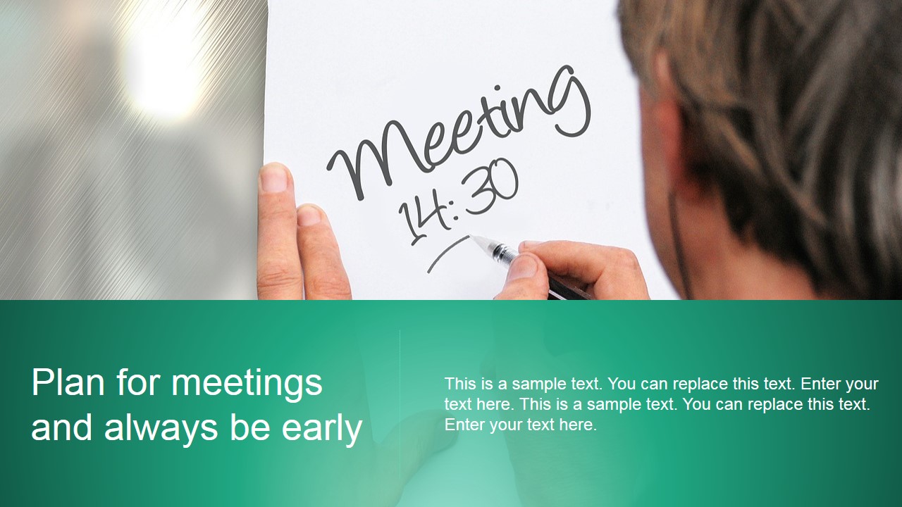 PowerPoint Template for Scheduling Meetings and Planning