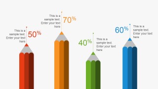 Creative Pencil Metaphor Bar Chart for PowerPoint