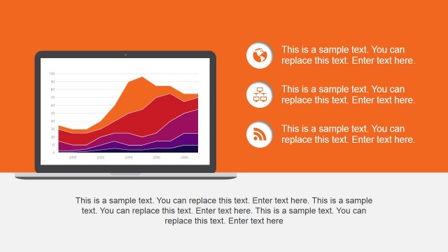 Monitor Data Chart Slide Design for PowerPoint