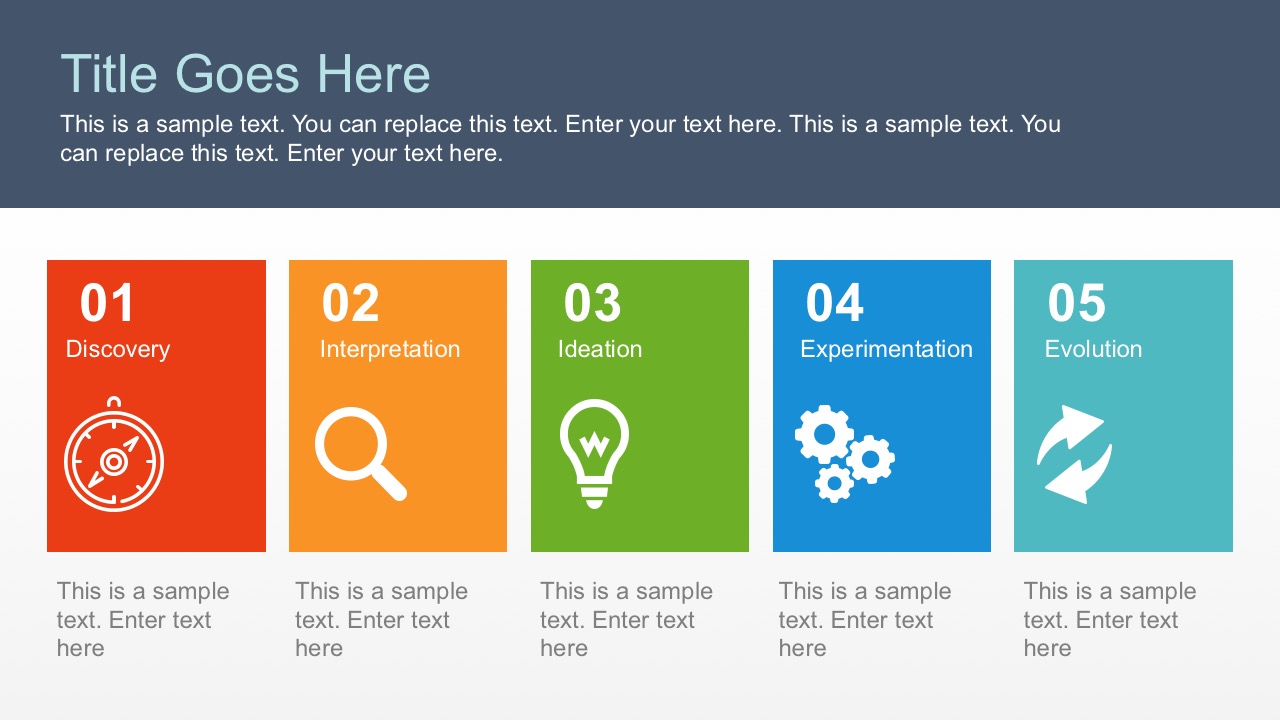 5-Steps Design Thinking PowerPoint Diagrams