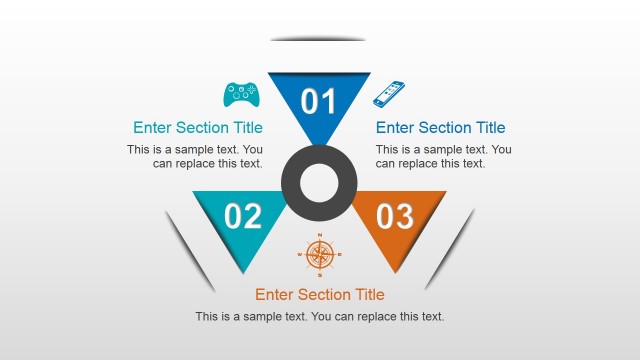 Triangles Circular Diagram Design for PowerPoint