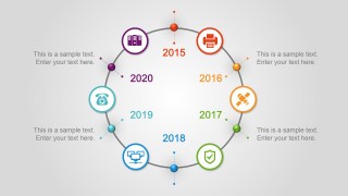 6 Step Circular Timeline Design for PowerPoint