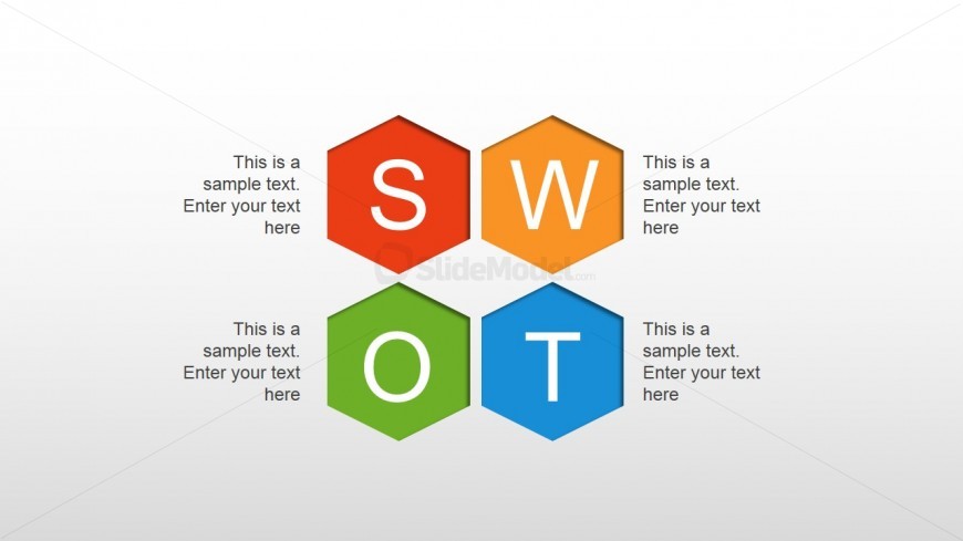 Simple Colorful SWOT Diagram for PowerPoint