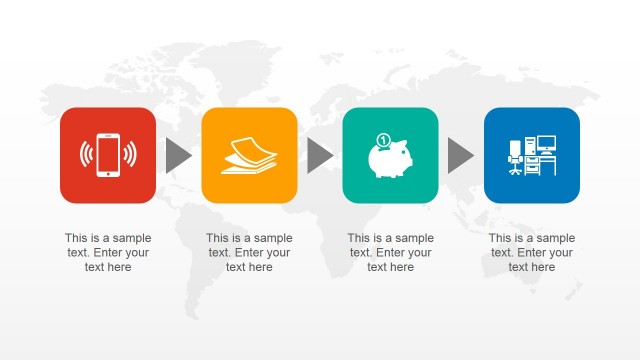 Simple Process Flow Diagram with 4 Steps