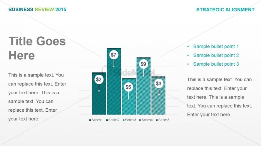 PowerPoint Bar Chart with Individual Trend Marker