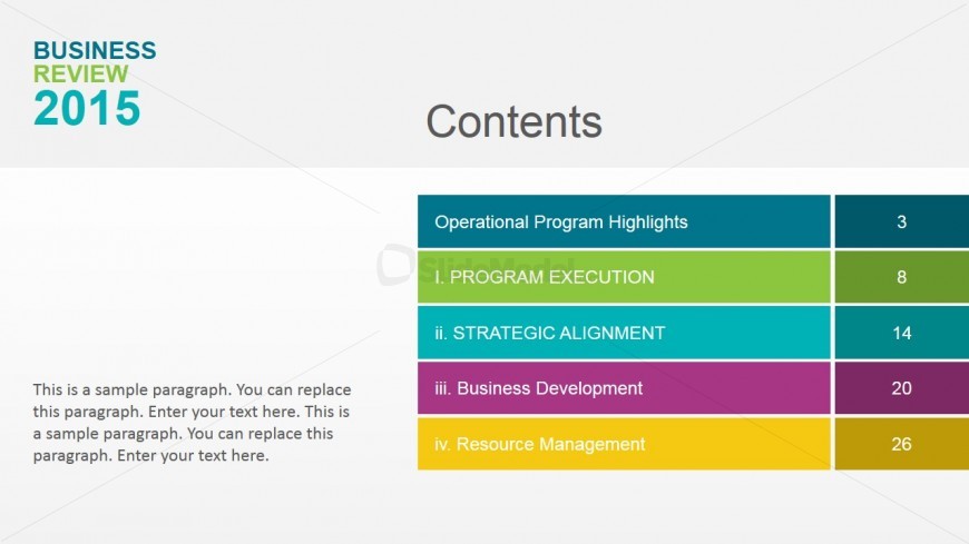 PowerPoint Agenda Slide Design 