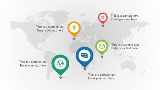 Global Report for Business with Location Markers