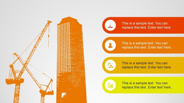 Forklift Skyscraper Building PowerPoint