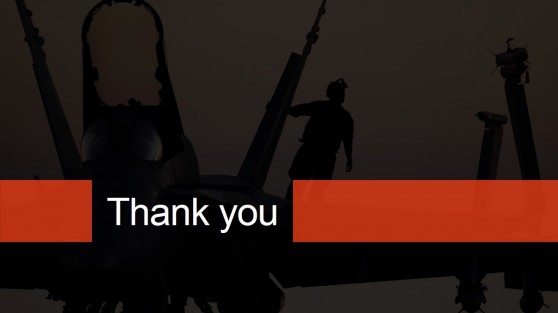 Military Theme Thank You Page for PowerPoint