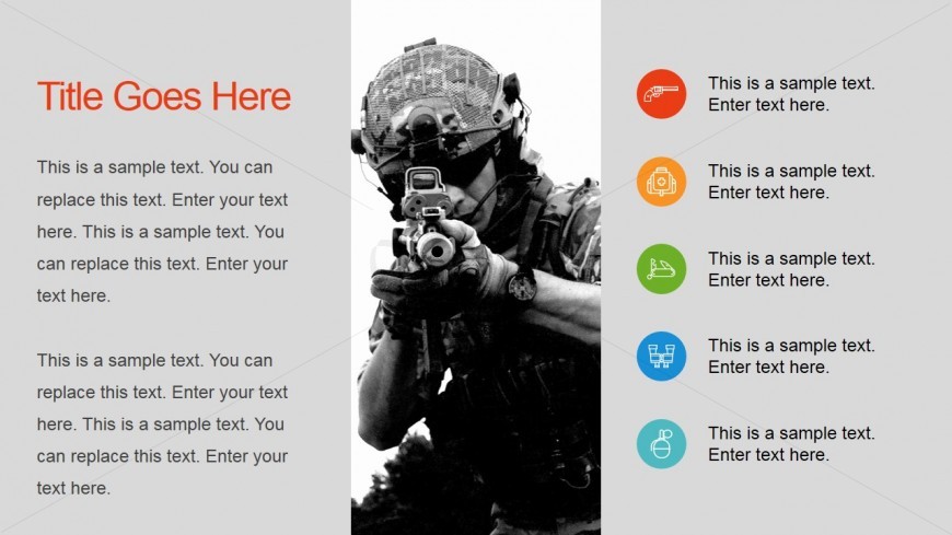 PowerPoint Slide Soldier with Rifle Background