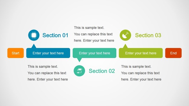 Horizontal Section Timeline Design