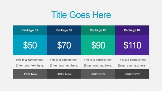 Sales Pricing Table Slide for PowerPoint
