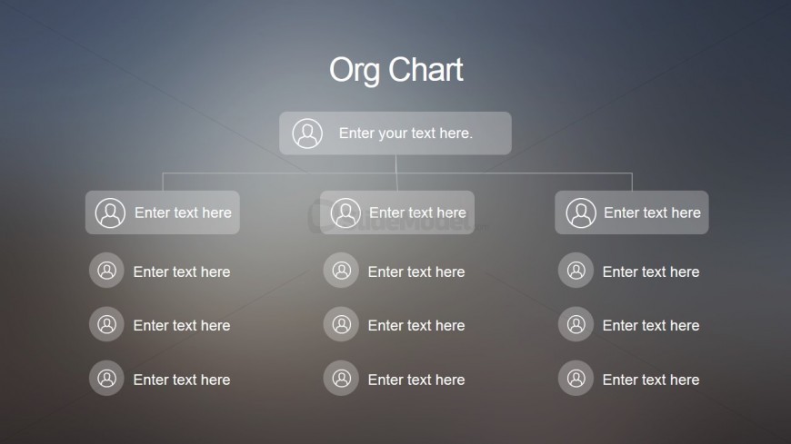 Org Chart with Blur Background
