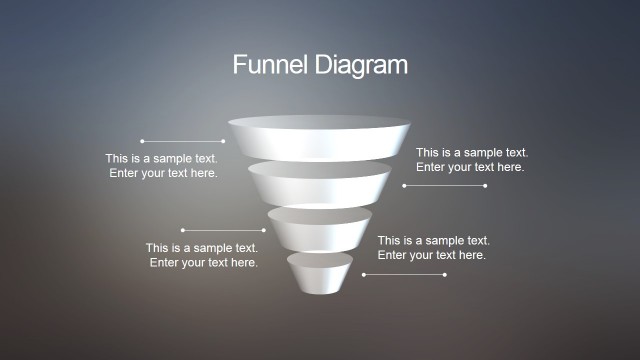 Blur Funnel Diagram for PowerPoint
