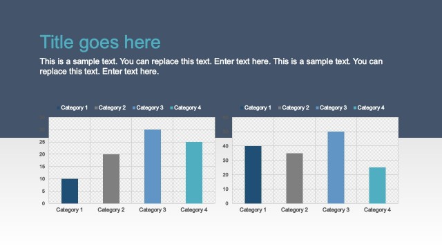 Comparison Column Data Driven Charts for PowerPoint