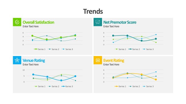 Business Trends Line Graphs For PowerPoint