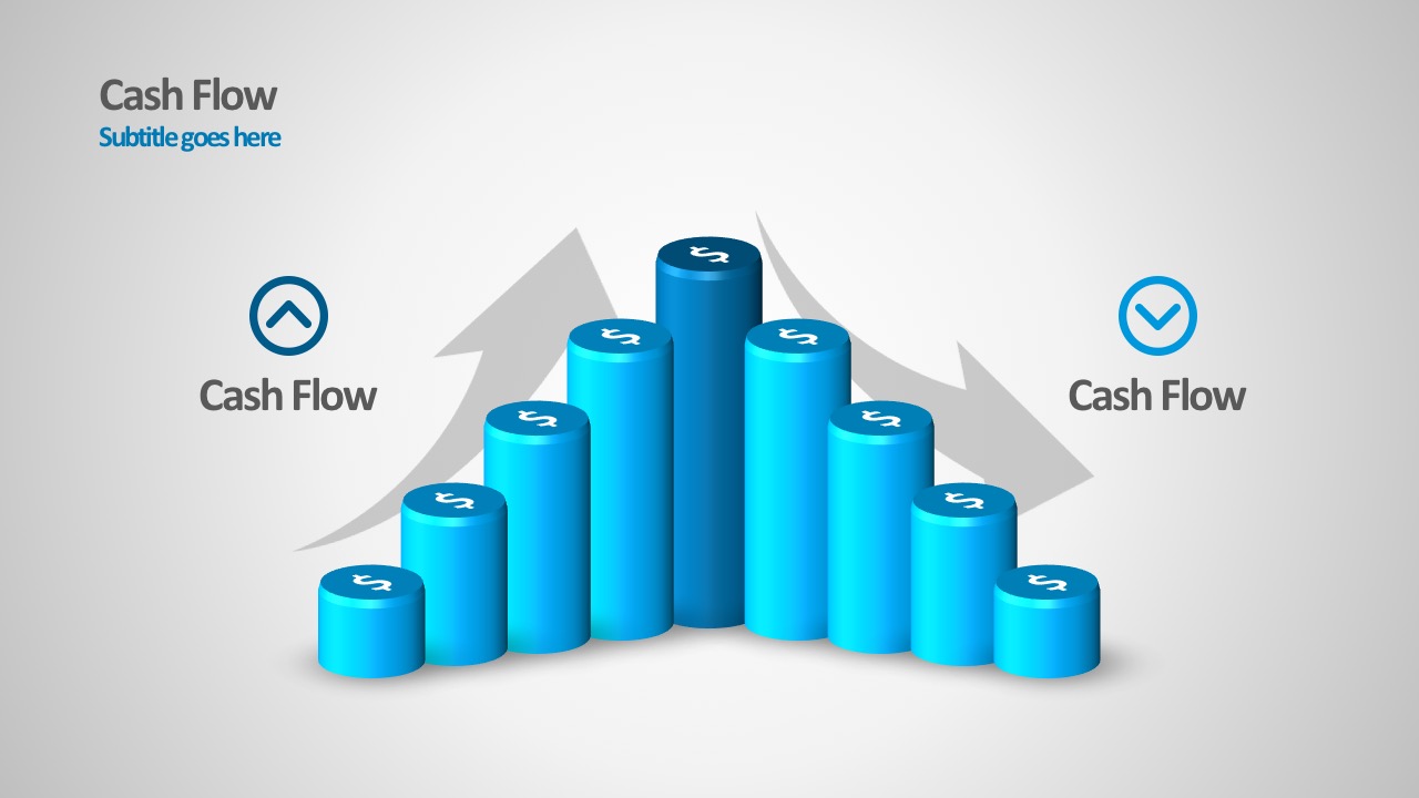 Cash Flow Diagrams With PowerPoint Arrows And Shapes 