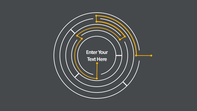 Blue Maze Template For PowerPoint