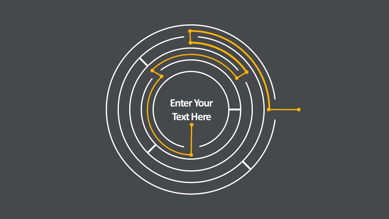 Flat Maze Powerpoint Diagrams
