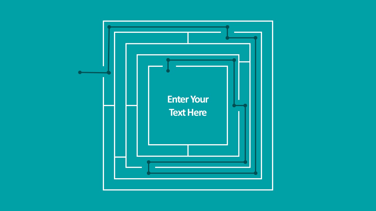 Flat Maze Powerpoint Diagrams