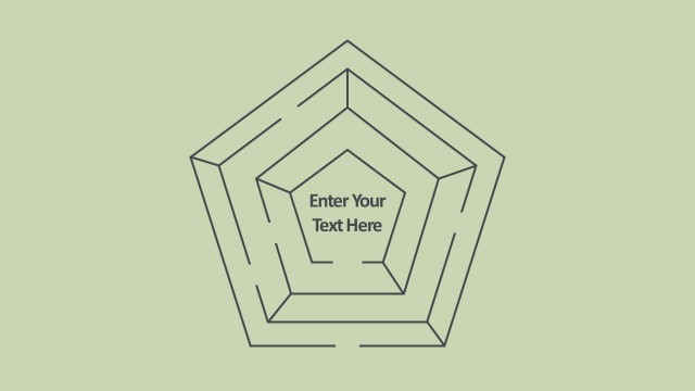 5 Sided Maze Diagram For Business Presentation