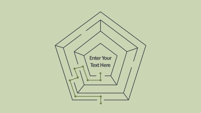 Pentagon Maze Template Backgrounds