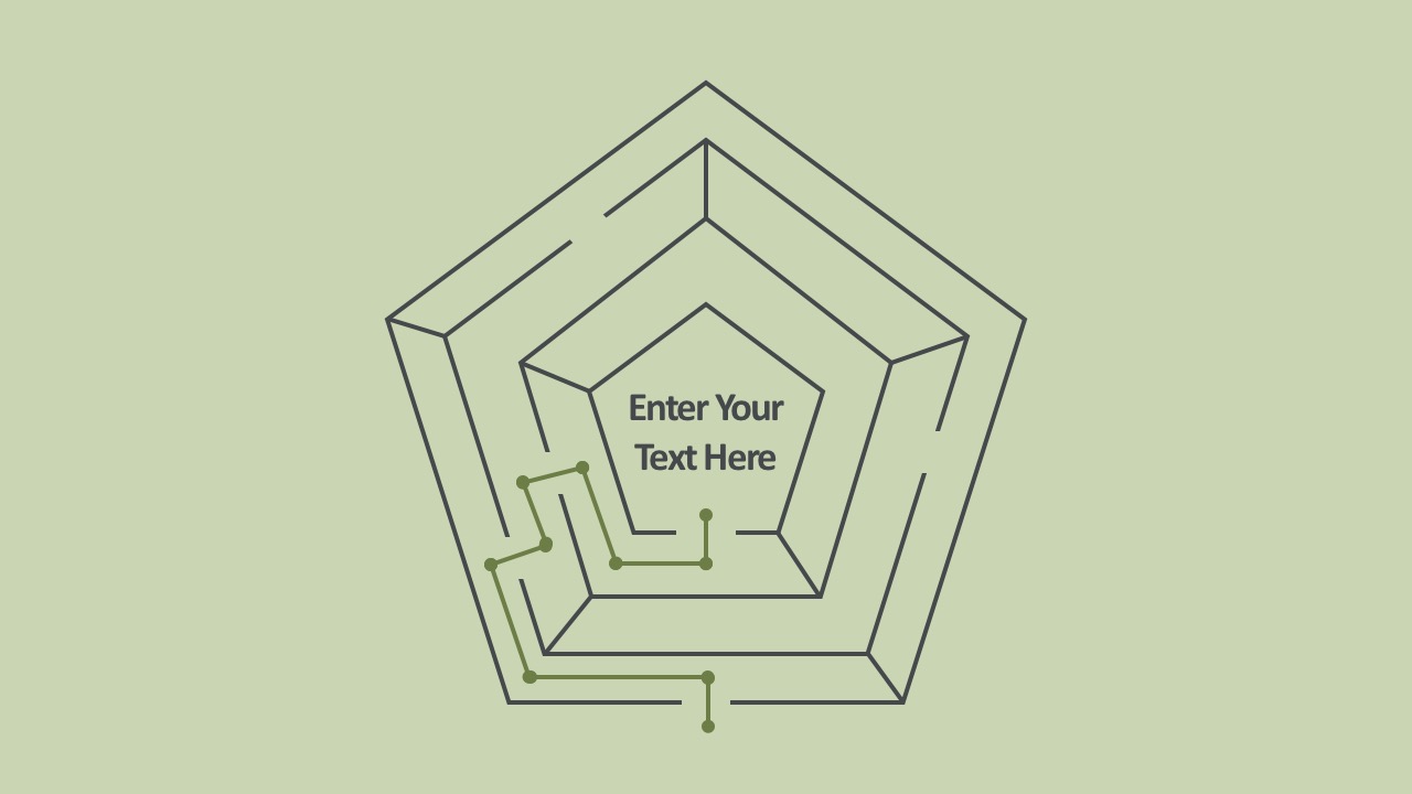 Flat Maze Powerpoint Diagrams