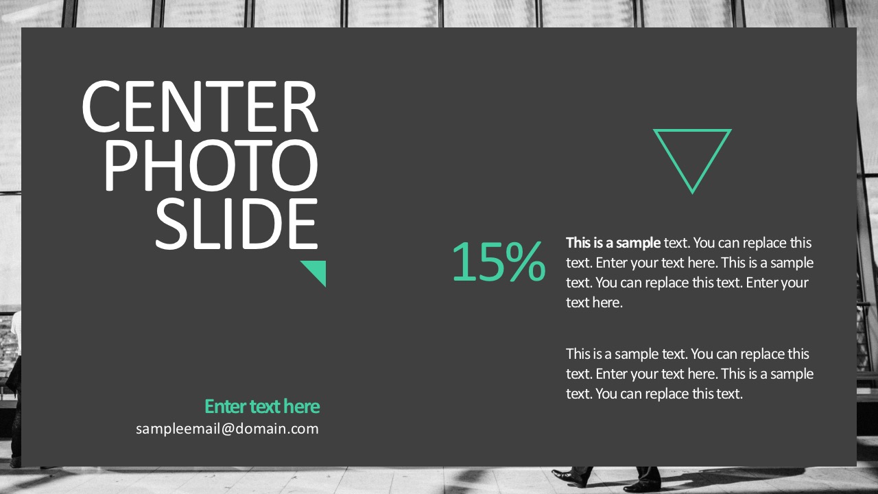 Business Photo Slide With Caption Templates