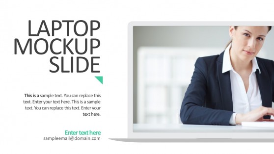 Laptop Mockup Slide For Business PowerPoint