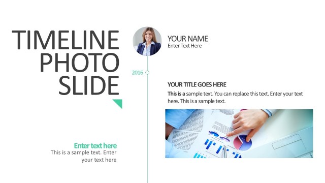 Timeline Photo Slide For PowerPoint