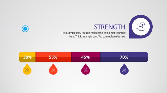3D SWOT Percentage Design For PowerPoint