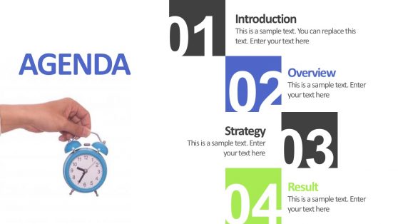 4 Step Meeting Agenda Slide PowerPoint Template