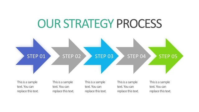 5 Step Strategy Process PowerPoint Slides
