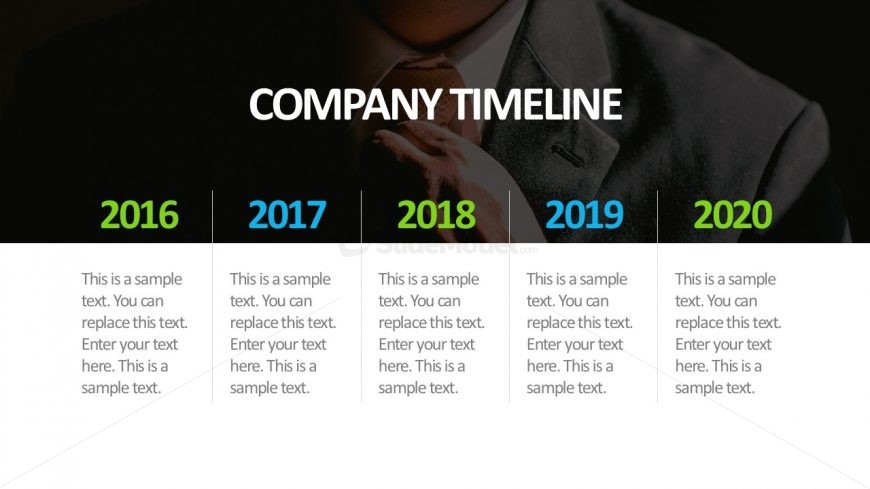 5 Year Table Timeline PowerPoint Template
