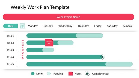 Weekly Work Plan Gantt Chart Template