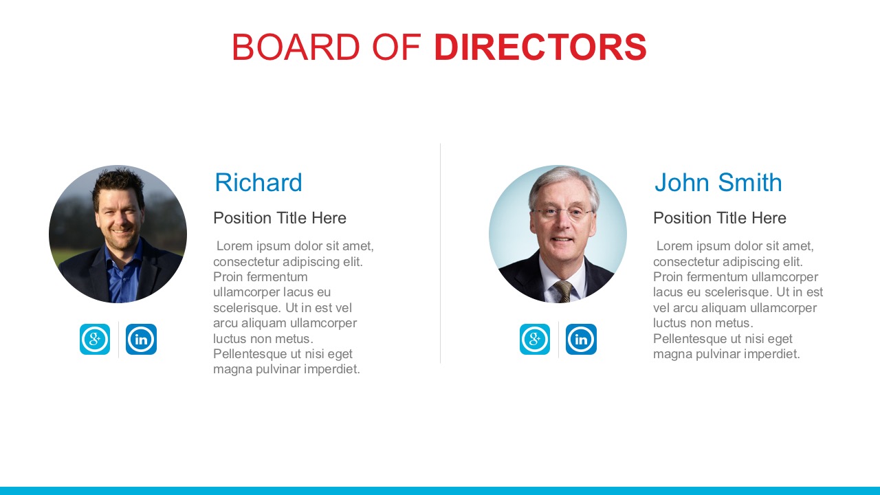 Supply Chain Company Directors PowerPoint Template 