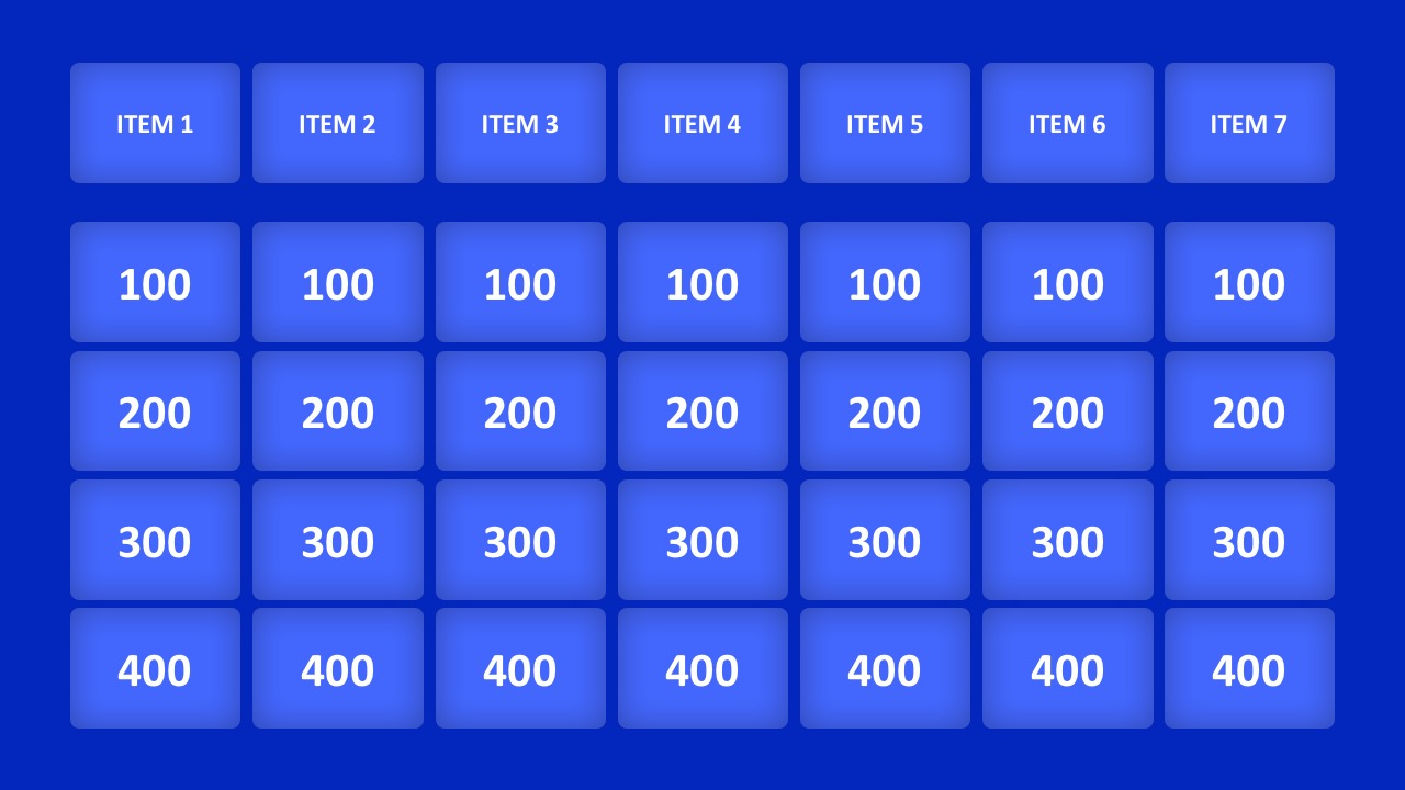 Game Show Question Slide Template