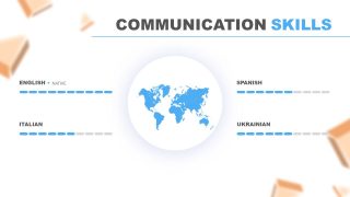 Slide Communication Skills in Resume PowerPoint Template 