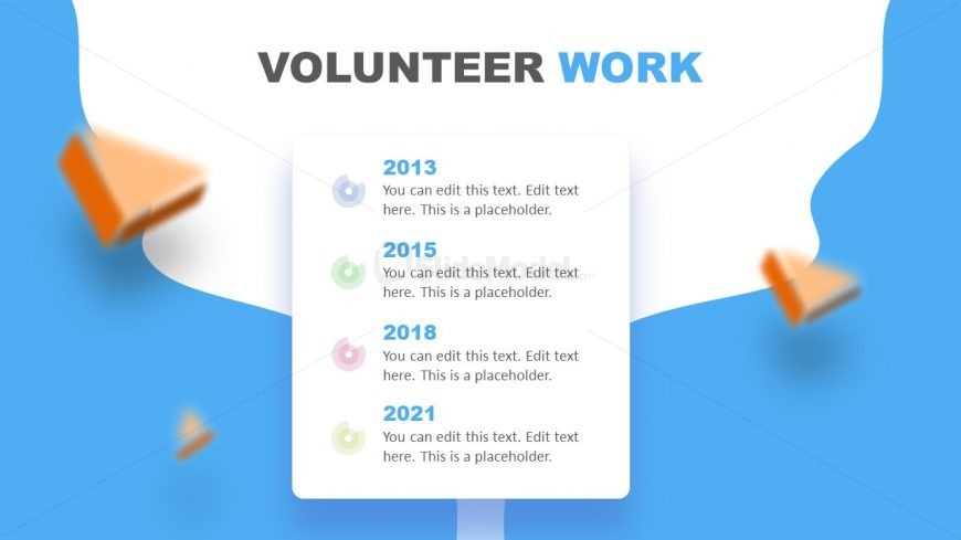 Slide of Volunteer Work in Resume PowerPoint Template 