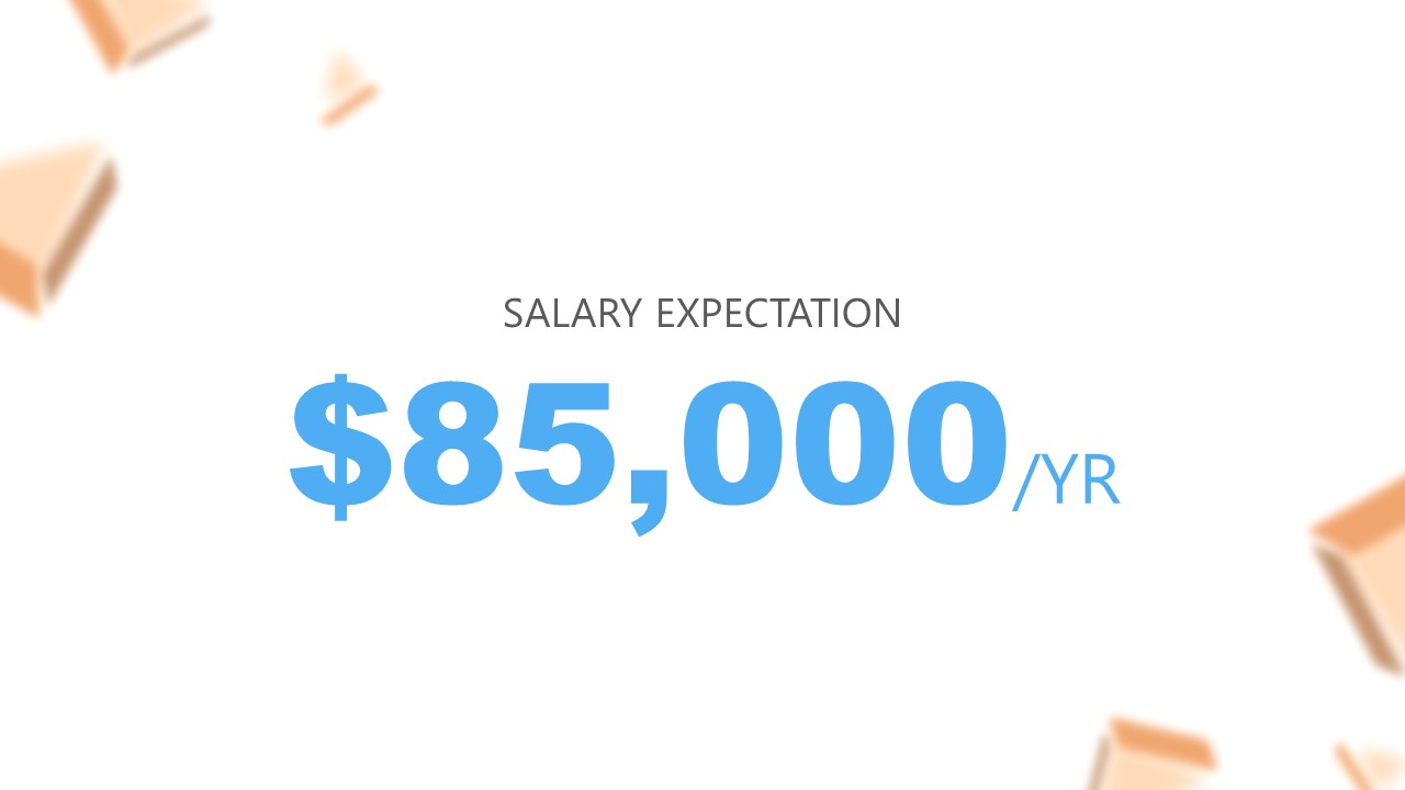 Slide of Salary in Resume PowerPoint Template 