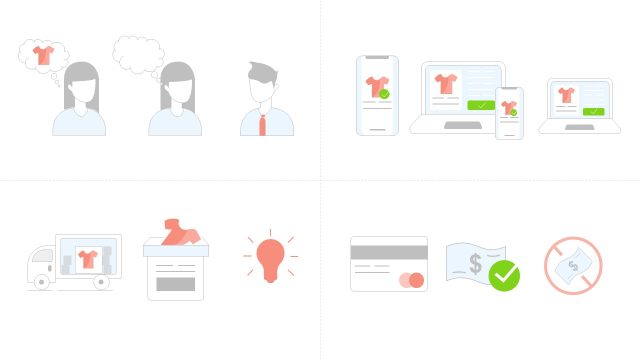 Slide with Creative Illustrations for Dropshipping Business Presentation