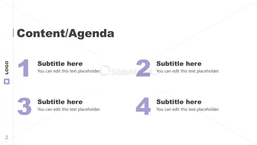 Simple Slide of Excellence Agenda 