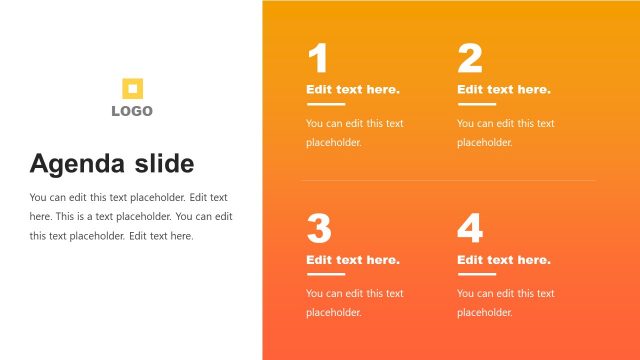 Agenda Slide of Company Profile Template