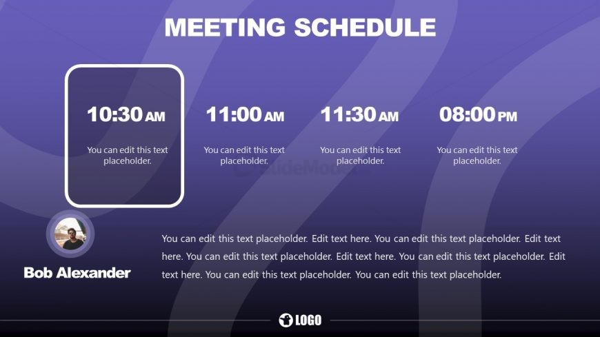 Slide of Schedule Planning for Meeting 