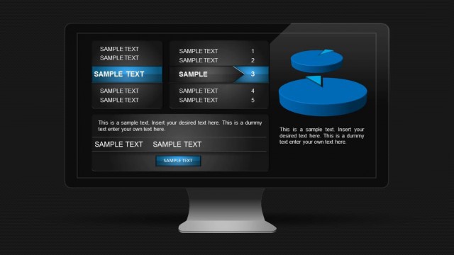 Monitor Dashboard Template for PowerPoint