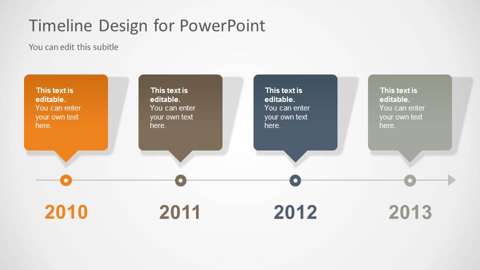 Timeline Slide Design for PowerPoint with 4 Milestones