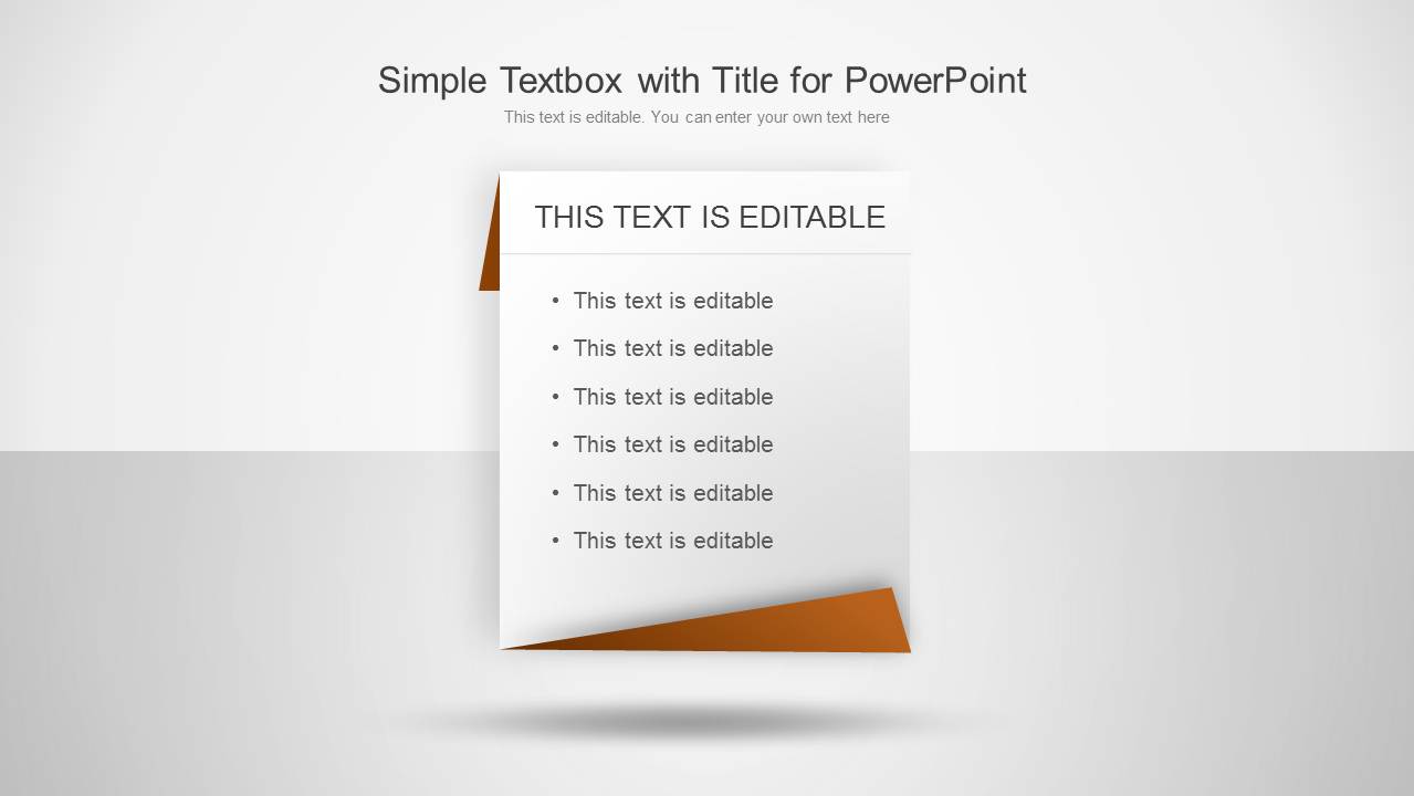 Simple Individual Text Table with Border for PowerPoint with space to enter the description and title